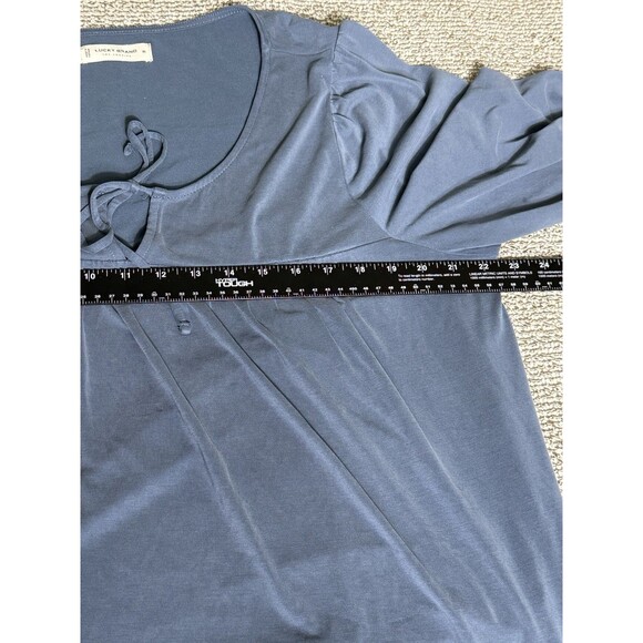 Lucky Brand Sandwash Tie Front Top Womens XL Blue - Picture 7 of 8